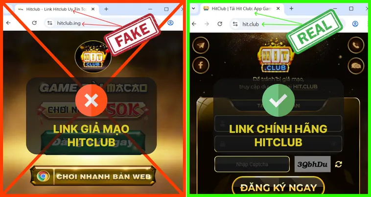 Làm Sao Để Biết Đâu Là Website HitClub Chính Hãng 100% 2 Link chính thức Hit.Club sử dụng HTTPS và hiện ổ khóa bảo mật, trong khi link giả Hit.Club đôi khi chỉ là HTTP.